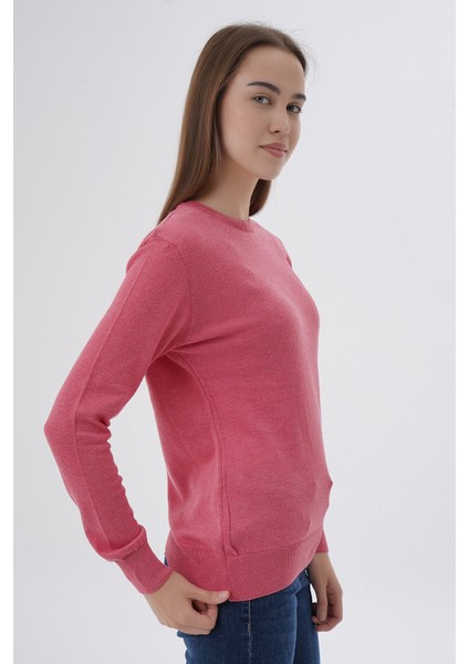 Kadın %100 Organik Pamuk Bisiklet Yaka Triko Kazak TRIST-6101 fırsatları