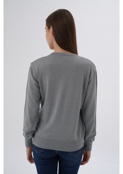 Kadın %100 Organik Pamuk Bisiklet Yaka Triko Kazak TRIST-6101 indirimleri