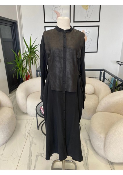 Süet Detaylı Elbise modelleri