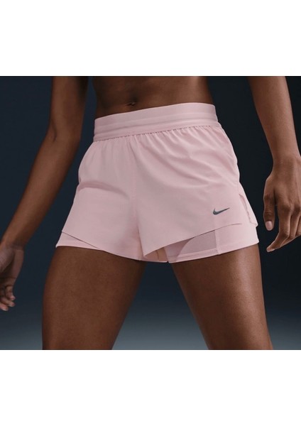 Swift Dri-Fit High Waist 2-In-1 Running Pembe Kadın Taytlı Şort