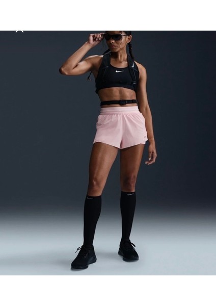 Swift Dri-Fit High Waist 2-In-1 Running Pembe Kadın Taytlı Şort fırsatları