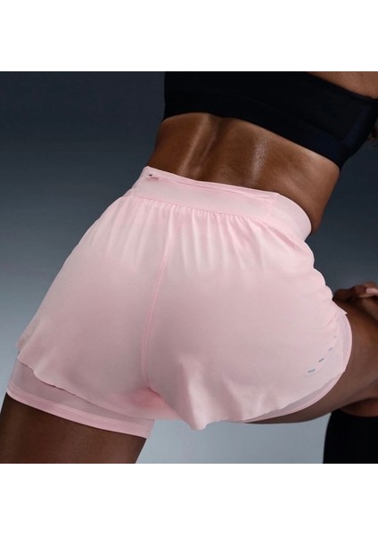 Swift Dri-Fit High Waist 2-In-1 Running Pembe Kadın Taytlı Şort