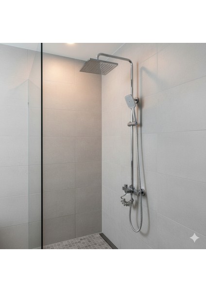 Premium Piyano Robot Duş Seti - Lüks Yağmurlama Ayarlanabilir Tepe Duşu