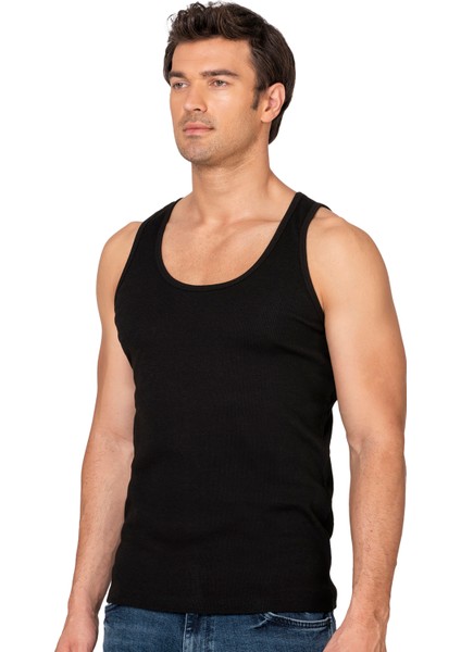 Özkan 12423 Erkek %97 Pamuklu Kaşkorse Fitilli Kalın Askılı Penye Atlet Esnek Yumuşak fırsatları