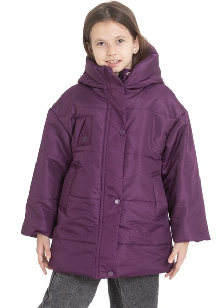 Kapşonlu Kışlık Kız Çocuk Mont 4235 fırsatları