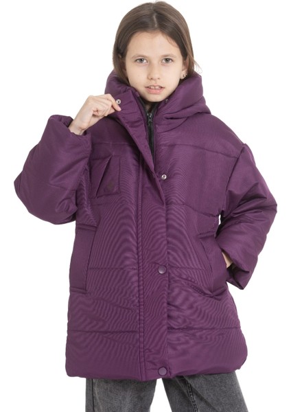 Kapşonlu Kışlık Kız Çocuk Mont 4235 indirimleri
