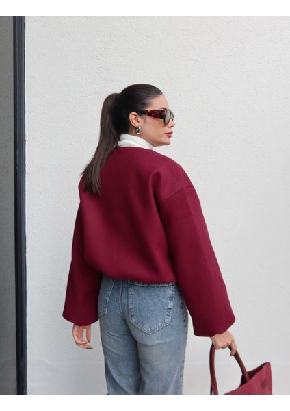 Fermuarlı Kaşe Bomber Ceket indirimleri