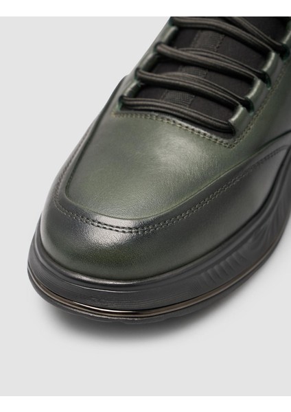 Lastik Bağıcıklı Haki Erkek Spor Ayakkabı