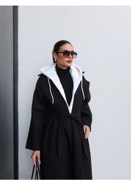 Düğme Kapüşon Kuşaklı Kaban fiyatları