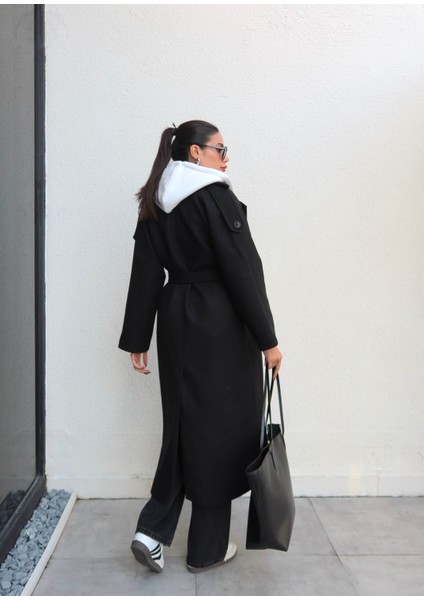 Düğme Kapüşon Kuşaklı Kaban indirimleri