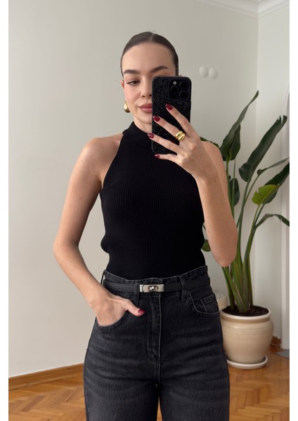 Içi Atletli Ikili Triko Takım- Siyah modelleri