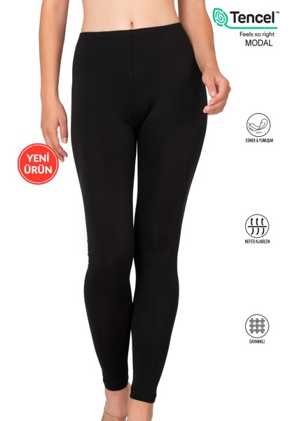 Özkan 27779 Kadın Premium Kumaş Modal Pamuklu Uzun Tayt Esnek Rahat Yumuşak