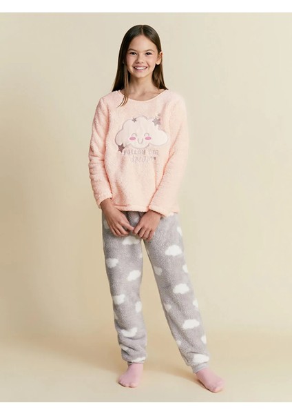 Lcw Kids Pembe Bisiklet Yaka Pelüş Kız Çocuk Pijama Takımı fiyatları