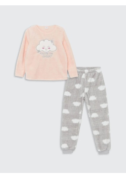 Lcw Kids Pembe Bisiklet Yaka Pelüş Kız Çocuk Pijama Takımı fırsatları
