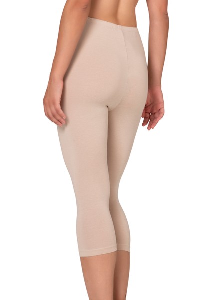 Özkan 27778 Kadın Premium Kumaş Modal Pamuklu Diz Altı Düz Kapri Tayt Esnek Rahat Yumuşak fiyatları