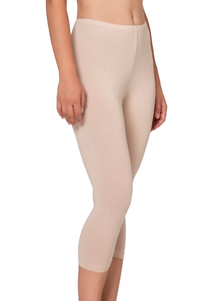 Özkan 27778 Kadın Premium Kumaş Modal Pamuklu Diz Altı Düz Kapri Tayt Esnek Rahat Yumuşak modelleri