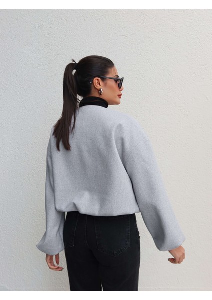 Fermuarlı Kaşe Bomber Ceket indirimleri