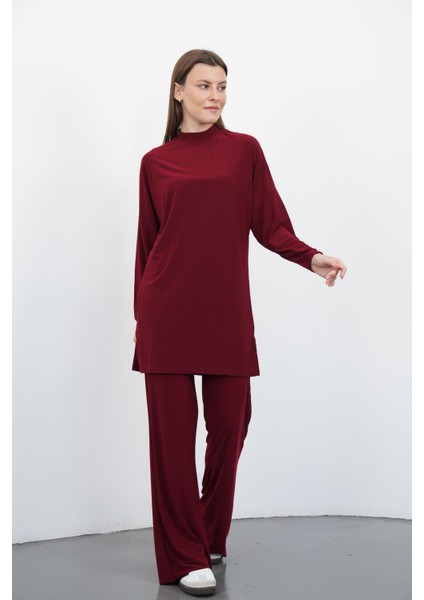 Sandy Pantolon&tunik Takım-Bordo