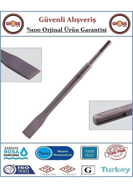 Sds Plus Beton Kırıcı ve Yontucu Keski - Dar - 14x250mm