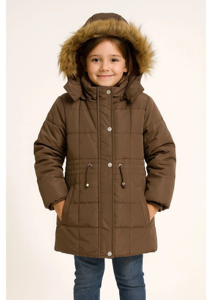 Kapşonlu Kışlık Kız Çocuk Mont 4210