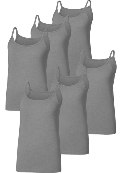 6'lı Kadın %100 Pamuklu Ip Askılı Atlet