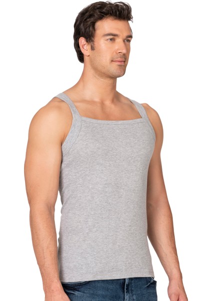 Özkan 11292 Erkek %100 Pamuklu Ribana Kumaş Ince Askılı Geniş Yaka Atlet Esnek Yumuşak modelleri