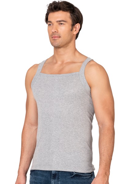 Özkan 11292 Erkek %100 Pamuklu Ribana Kumaş Ince Askılı Geniş Yaka Atlet Esnek Yumuşak fırsatları