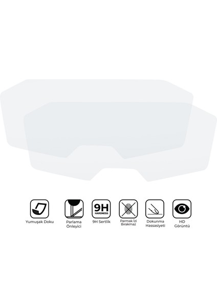 Yamaha Mt-07 2016-2021 Uyumlu Motosiklet Ekran Koruyucu Şeffaf