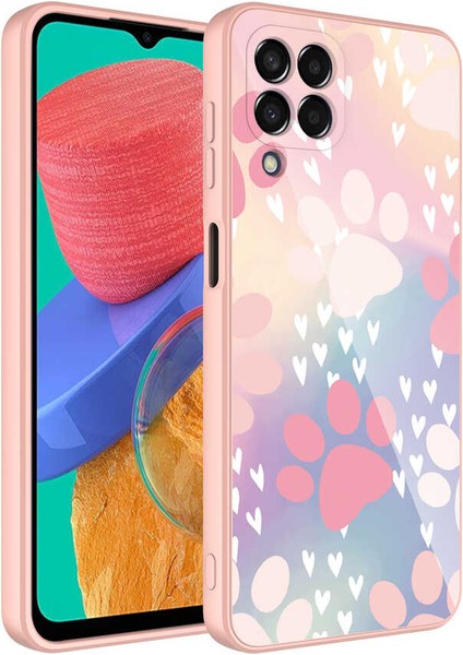 Galaxy M33 Kılıf Kamera Korumalı Desenli Sert Silikon Senk Epoksi Kapak-No4