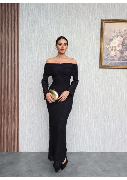 Kayık Yaka Dantelli Elbise fırsatları