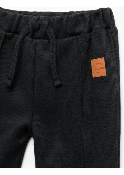 Cepli Beli Bağcıklı Basic Siyah Erkek Çocuk Eşofman Altı 6WKB40036TK fiyatları