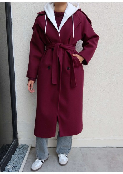 Düğme Kapüşon Kuşaklı Kaban modelleri