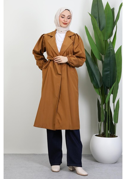 Selin Balon Kol Trenç Camel fiyatları