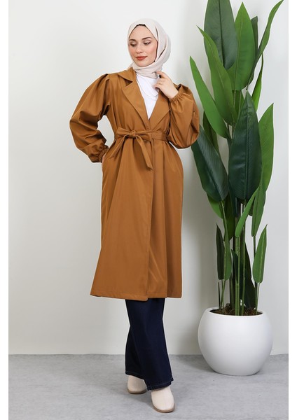 Selin Balon Kol Trenç Camel fırsatları