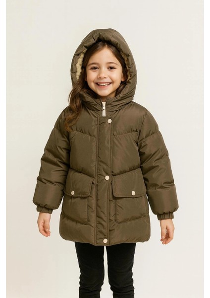 Kapşonlu Kışlık Kız Çocuk Mont 4241