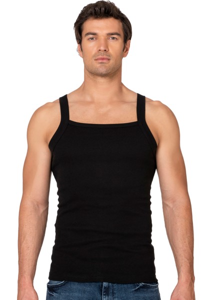 Özkan 11292 Erkek %100 Pamuklu Ribana Kumaş Ince Askılı Geniş Yaka Atlet Esnek Yumuşak modelleri