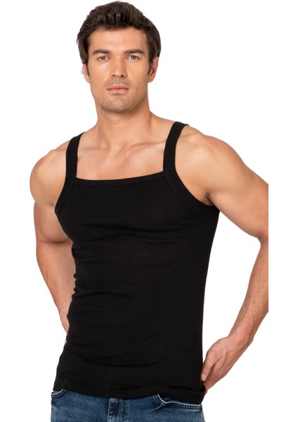 Özkan 11292 Erkek %100 Pamuklu Ribana Kumaş Ince Askılı Geniş Yaka Atlet Esnek Yumuşak fırsatları