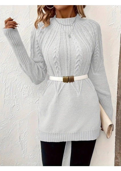 Mdb Kadın Uzun Kollu Yarı Balıkçı Yaka Triko Bluz