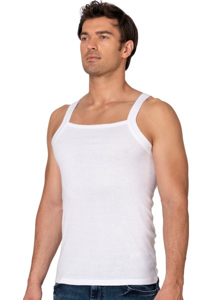 Özkan 11292 Erkek %100 Pamuklu Ribana Kumaş Ince Askılı Geniş Yaka Atlet Esnek Yumuşak modelleri