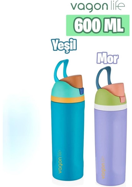 VGN044 600ML Pipetli Çelik Matara