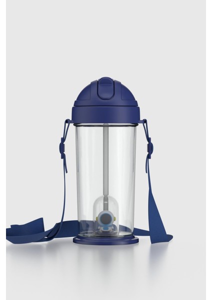 Cosmo Astronot Figürlü 385 ml Pipetli Askılı Tritan Çocuk Matara 912147 Mavi