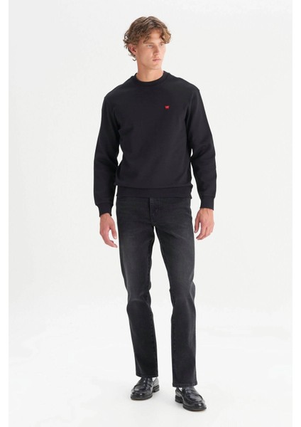 Regular Fit Siyah Erkek Sweatshirt W2520255001 fiyatları