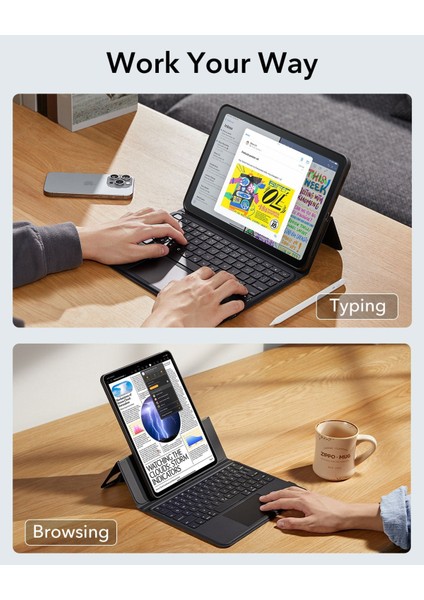 Apple iPad Pro 11 M5 (2025) Ascend Manyetik Klavyeli Tablet Kılıfı modelleri