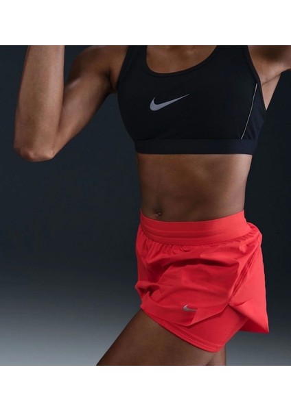 Swift Dri-Fit High Waist 2-In-1 Running Kırmızı Kadın Taytlı Şort