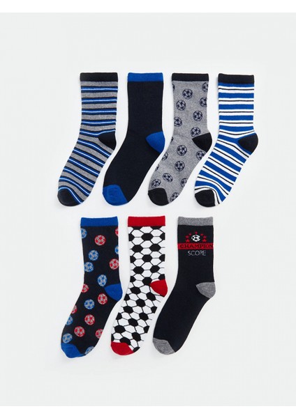 Lcw Kids Karışık Desenli Erkek Çocuk Soket Çorap 7'li