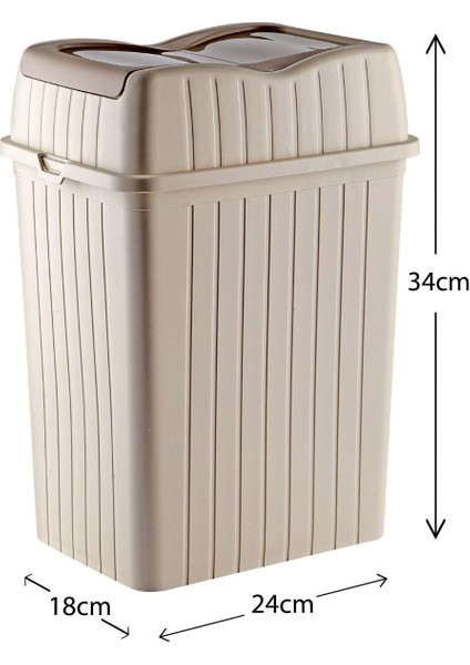 3'lü Çift Kapaklı Slim Çöp Kovası - Dekoratif Ev Ofis Banyo & Mutfak Düzenleyici Çöp Kutusu 5-10-22L modelleri