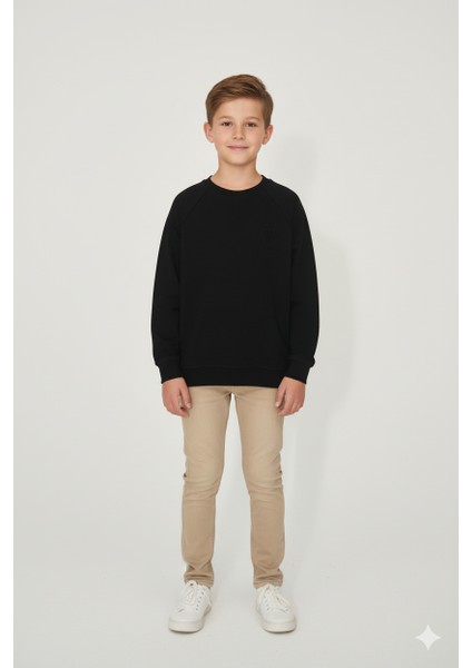 Erkek Çocuk Reglan Kol Pike Kumaş Yüksek Kaliteli Trend Sweatshirt - 1020/1003