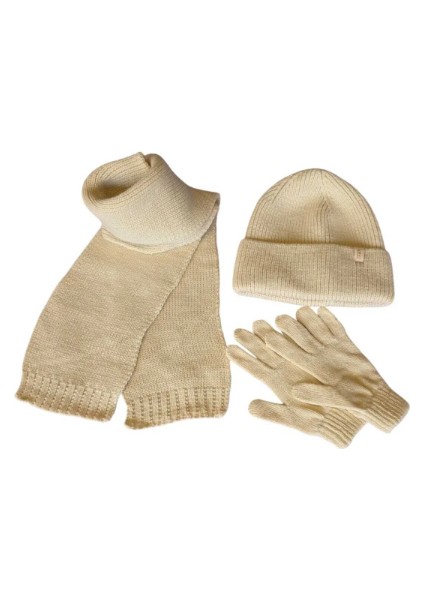 Kitti 4-8 Yaş Unisex Çocuk Atkı Bere Eldiven 3'lü Takım