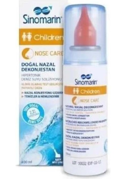 Çocuklar Için Deniz Suyu Spreyi 100 ml