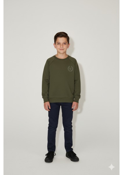Erkek Çocuk Reglan Kol Pike Kumaş Yüksek Kaliteli Trend Sweatshirt - 1020/1003